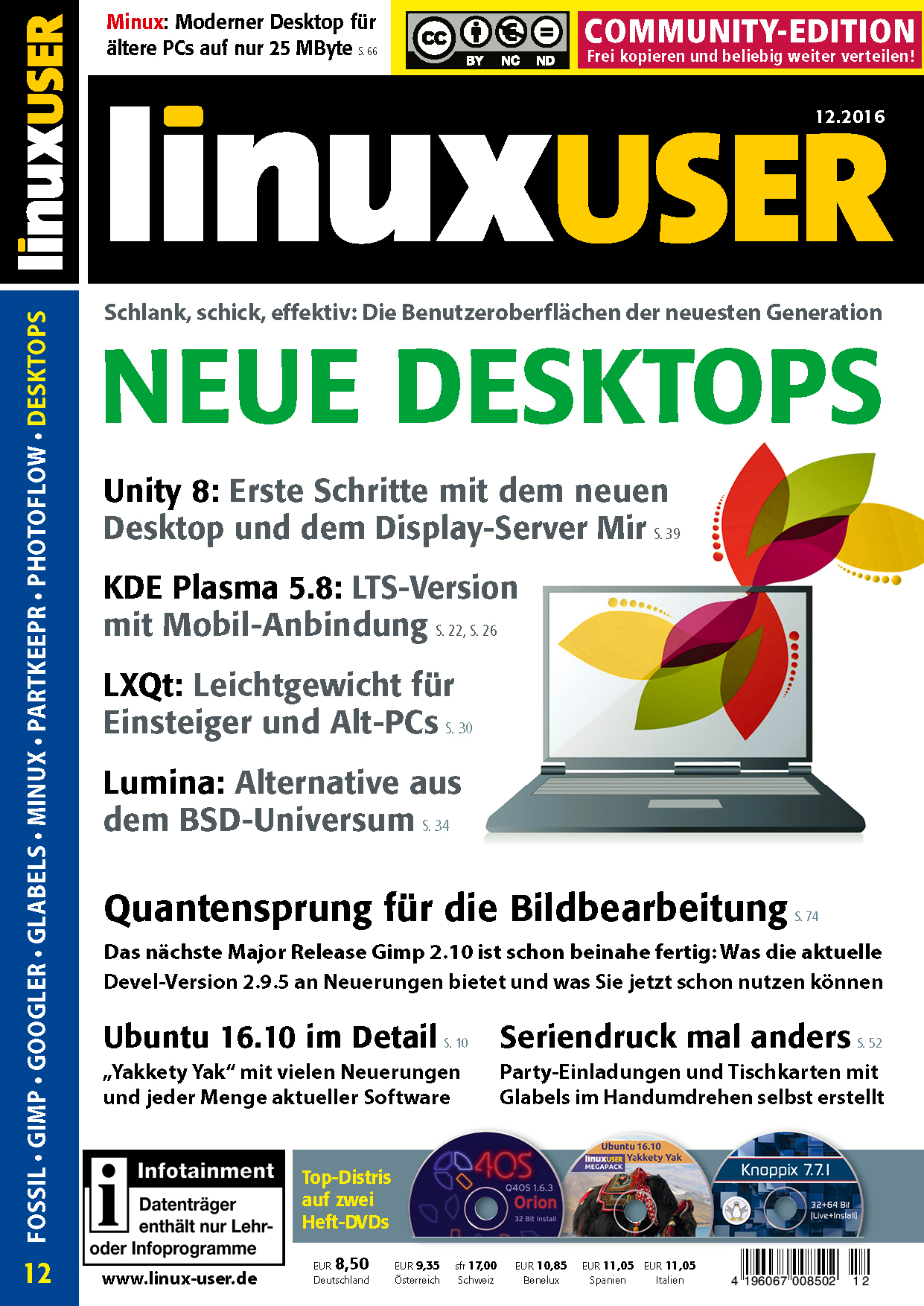 Heftcover LinuxUser Community Edition 12/2016
