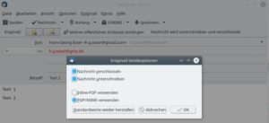Abbildung 1: Mit OpenPGP können Sie E-Mails verschlüsseln und signieren.