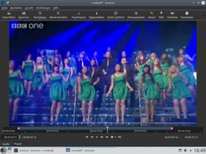 Abbildung 11: Shotcut startet als simpler Einspureditor, der lediglich Vor- und Nachlauf eines Videos entfernt. Das Programm bietet jedoch zwei Verfahren, um mehrere Szenen zu verketten: die Wiedergabeliste (Abbildung 12) und die mehrspurfähige Zeitleiste (Abbildung 13).