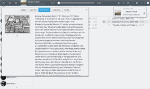 Abbildung 18: Hintergrundinformationen aus dem Internet, wie Liedtexte und Wikipedia-Artikel zum Künstler, findet Lollypop genau wie viele andere Musikprogramme vollautomatisch. Sie klappen allerdings erst nach einem Klick auf das Album-Icon in der Titelleiste auf.