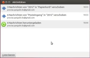 Abbildung 4: Eine kleine Übersicht verrät, welche Aufgaben Thunderbird im Hintergrund errichtet.