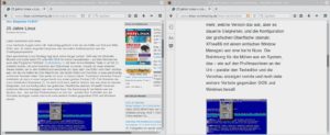 Abbildung 6: Die Leseansicht, die Randelemente und farbige Flächen unterdrückt, kommt vom mobilen Firefox. Inzwischen sorgt sie auch auf dem Desktop für tintensparende, leicht lesbare Ausdrucke textlastiger Seiten.