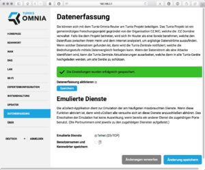 Abbildung 3: Verteilter Schutz nach Wunsch: Die Distributed Firewall der CZ.NIC müssen Sie bewusst aktivieren. Erst dann überträgt der Router Daten zur Analyse an den Anbieter.