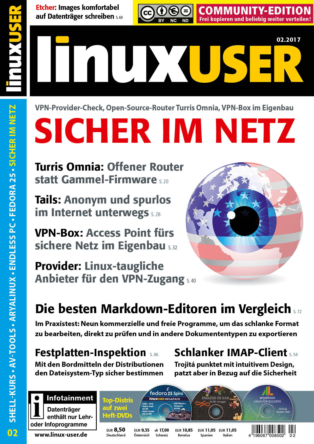 Heftcover LinuxUser Community Edition 02/2017