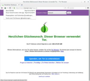 Abbildung 1: Der Tor-Browser ermöglicht beim Surfen die Anonymisierung des Nutzers.