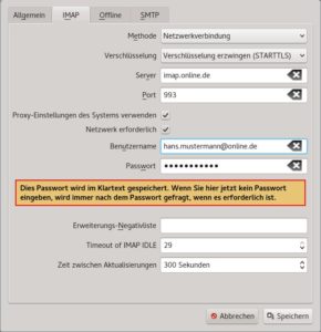 Abbildung 1: Hier richten Sie den Mailclient Trojit&aacute; f&uuml;r den Empfang von Nachrichten ein. 