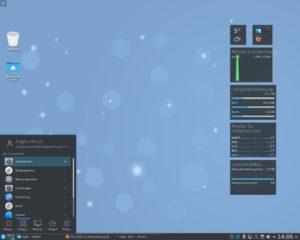 Abbildung 1: Die Titel der KDE-Plasma-Widgets entsprechen nicht immer deren Größe.
