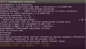 Abbildung 2: Bei Verbindungen über den Anbieter ExpressVPN tun Sie sich am leichtesten, wenn Sie direkt über die Konsole die Parameter konfigurieren.