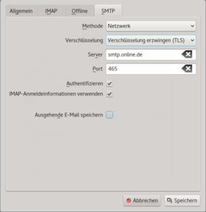 Abbildung 2: Im SMTP-Reiter konfigurieren Sie den Versand von Mails. 