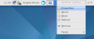 Abbildung 4: Durch einen Rechtsklick auf das Panel fügen Sie dem Desktop neue Plugins wie die Wetteranzeige hinzu.