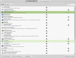 Abbildung 10: Auch Cinnamon erlaubt das unkomplizierte Herunterladen und Hinzufügen von Applets auf dem Desktop.
