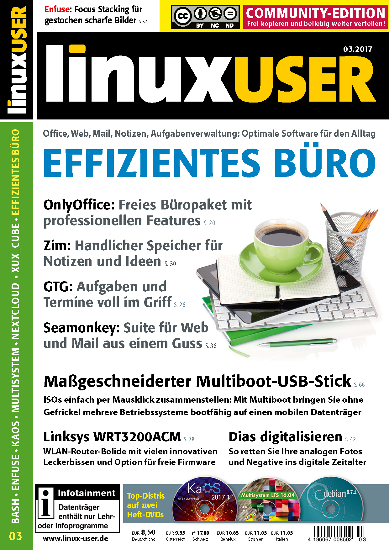 Heftcover LinuxUser Community Edition 03/2017