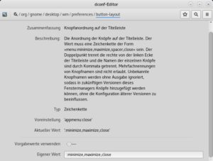 Abbildung 3: Der Dconf-Editor hilft Ihnen dabei, Flashback ein wenig tauglicher für den Alltag zu machen.
