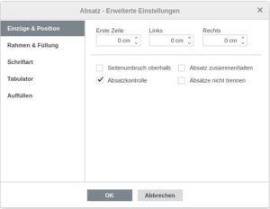 Abbildung 3: Selbst bei simplen Dingen wie Textformatierungen geizt OnlyOffice mit Optionen.