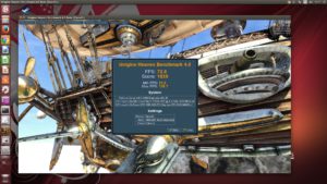 Abbildung 3: Im Unigine Heaven Benchmark erzielt das Tuxedo-System mit einer Nvidia GeForce GTX 1060 selbst mit allen Details hohe Frameraten.