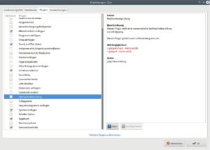 Abbildung 4: Zim lässt sich mit zahlreichen internen und externen Plugins erweitern.