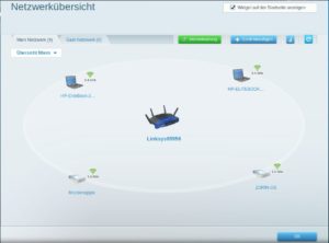 Abbildung 5: Die Netzwerkübersicht verschafft einen Überblick über die aktiven Endgeräte.