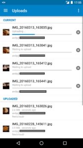 Abbildung 7: Die Android-App von Nextcloud ermöglicht Zugriff auf die Daten per WebDAV.