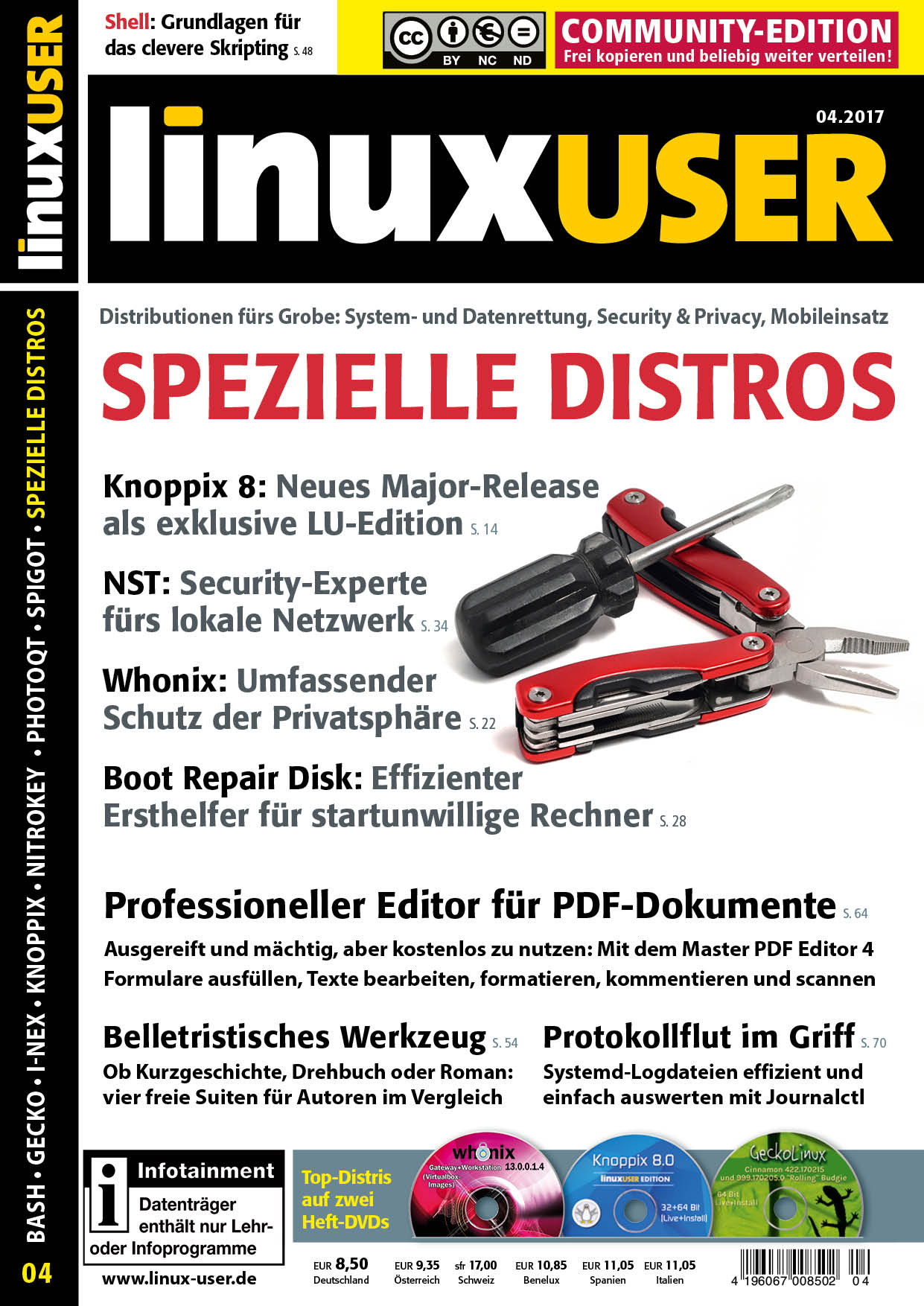 Heftcover LinuxUser Community Edition 04/2017