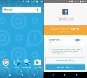 Abbildung 1: Das Fairphone OS verzichtet auf unnütze Anwendungen.