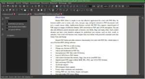 Abbildung 1: Gut aufgeräumt und nicht überfrachtet: die grafische Oberfläche des Master PDF Editors.