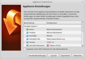 Abbildung 1: Die Installation der beiden Whonix-Module ist in der Virtualbox schnell erledigt. 