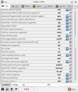 Abbildung 2: Hier sehen Sie, was der Prozessor des Computers alles kann.