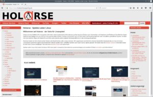 Abbildung 2: Holarse widmet sich Linux-Spielen, die Seiten sehen auf kleineren Bildschirmen jedoch etwas unansehnlich aus.