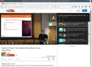 Abbildung 12: Auf den Kieler Linux-Tagen 2015 hat unter anderem Torsten Franz das Ubuntu-Smartphone vorgestellt.