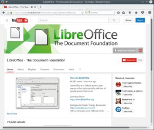 Abbildung 11: Auf YouTube finden sich viele offizielle Lehrvideos zu LibreOffice.