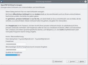 Abbildung 2: Passw&ouml;rter hei&szlig;en im PGP-Slang Passphrasen. Die Bedeutung ist gleich: Damit sch&uuml;tzen Sie Daten, in diesem Fall Ihren privaten Schl&uuml;ssel. 