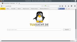 Abbildung 18: Die Suchmaschine "Tux sucht" fahndet ausschließlich nach Linux-Seiten.