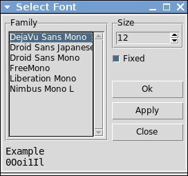Abbildung 1: Fällt die Schriftart für den angezeigten Text zu klein aus, bietet die Software Ihnen die Möglichkeit, eine andere Größe einzustellen oder sogar einen anderen Font auszuwählen.