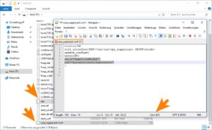Abbildung 6: Damit Raspbian sich automatisch in ein WLAN einbucht und den SSH-Server aktiviert, erstellen Sie auf der Boot-Partition die Datei <code>wpa_supplicant.conf</code> mit den Zugangsdaten und die leere Datei <code>ssh</code>. 