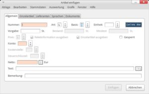 Abbildung 10: Wollen Sie keine parallele Software für die Warenwirtschaft betreiben, besteht die Möglichkeit, einige grundlegende Funktionen über ein zusätzliches Modul abzudecken.