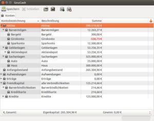 Abbildung 2: In der Übersicht über die Konten verschaffen Sie sich einen Überblick über den Stand Ihrer Finanzen.