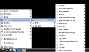 Abbildung 2: LXDE beinhaltet mehr Applikationen, führt jedoch zu Inkonsistenzen in den Menüs.