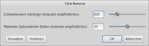 Abbildung 3: Audacity kann Kratzer auch halbautomatisch glätten, die Wirkung hält sich aber in Grenzen.