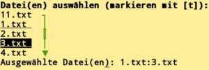 Abbildung 6: Manche Anwendungen erfordern die Auswahl mehrerer Eintr&auml;ge. 