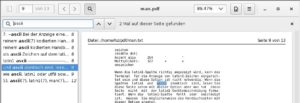 Abbildung 9: Bestimmte Programme erlauben es, einen Begriff beim Start zu &uuml;bergeben, den die Software anschlie&szlig;end im Dokument hervorhebt. 