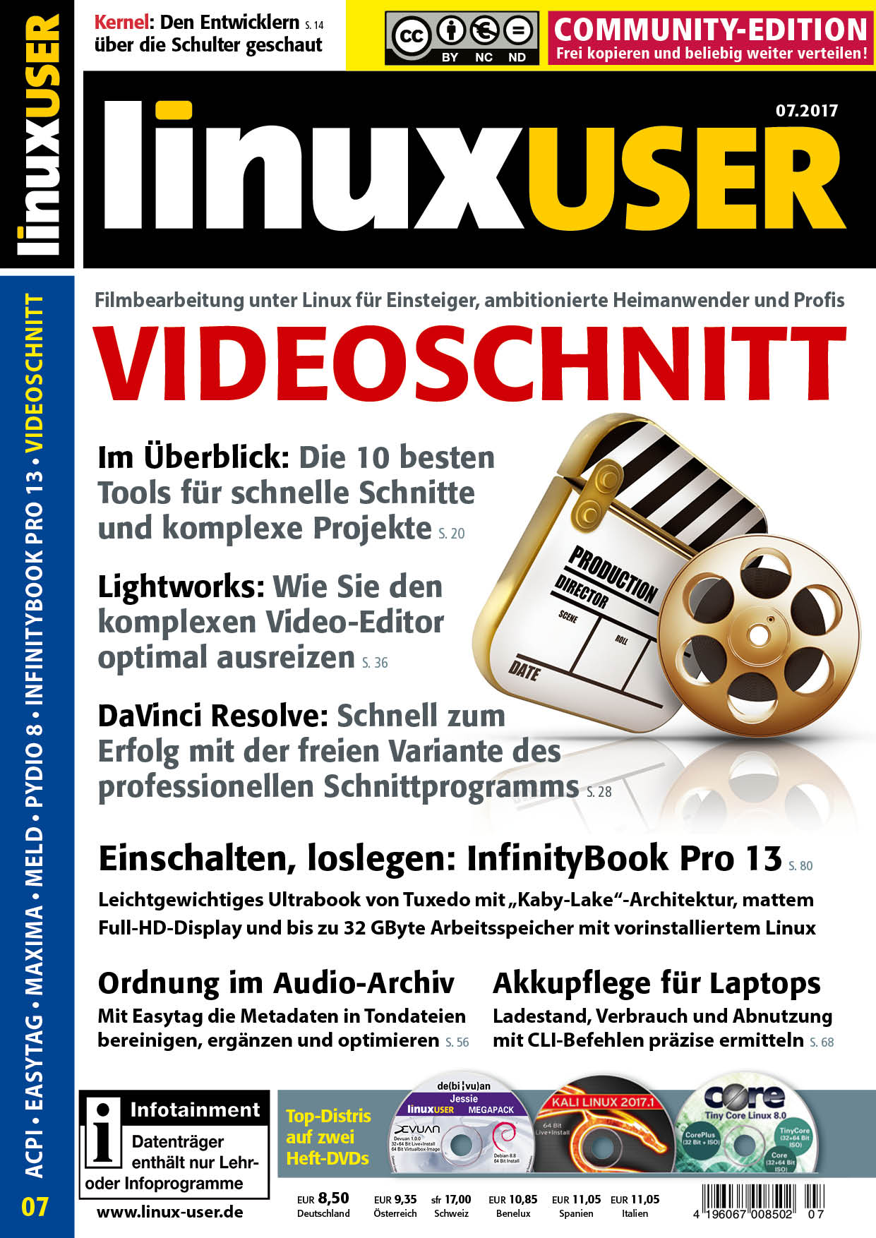 Heftcover LinuxUser Community Edition 07/2017