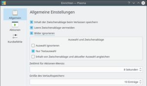 Abbildung 8: In den Einstellungsoptionen f&uuml;r die Zwischenablage kann die &Uuml;bernahme von Bildern aktiviert werden. 