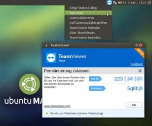 Abbildung 1: Den Teamviewer Host installieren Sie auf dem Rechner des Hilfesuchenden. Die ID und das Passwort brauchen Sie zum Verbindungsaufbau. 