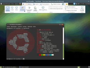 Abbildung 2: Der Desktop des Testrechners mit Ubuntu Mat&eacute; im Teamviewer-Client, &uuml;ber den Sie auch chatten oder Daten austauschen k&ouml;nnen. 