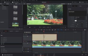Abbildung 7: Wenn Sie den Titel auf einer Spur &uuml;ber einem anderen Clip platzieren, blendet das Programm den Text in das darunterliegende Video ein. 