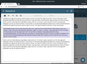 Abbildung 7: Textdokumente sehen Sie bei Bedarf direkt im Browser an und bearbeiten diese im integrierten Editor. 