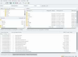 Abbildung 11: FileZilla ist ein klassisches FTP-Programm, das vor allem mit seiner Protokollierung (unten) punktet. 