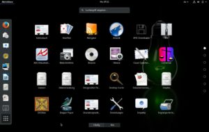 Abbildung 6: Die Liste der Anwendungen ist bei Gnome nicht gegliedert &ndash; bei vielen installierten Programmen wird die Suche zur Flei&szlig;aufgabe. 