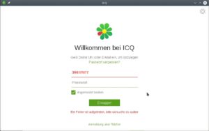 Abbildung 1: ICQ gilt als der erste Instant Messenger &ndash; dem aktuellen Linux-Client gelingt leider kein Login. 