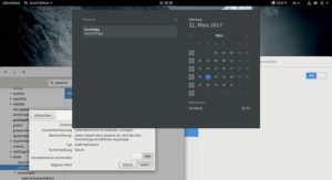 Abbildung 1: Die Kalenderwochen k&ouml;nnen Sie im Uhren-Widget anzeigen. Ein Konfigurationswerkzeug wie der DConf-Editor (links) oder das Gnome-Tweak-Tool (rechts) hilft dabei. 